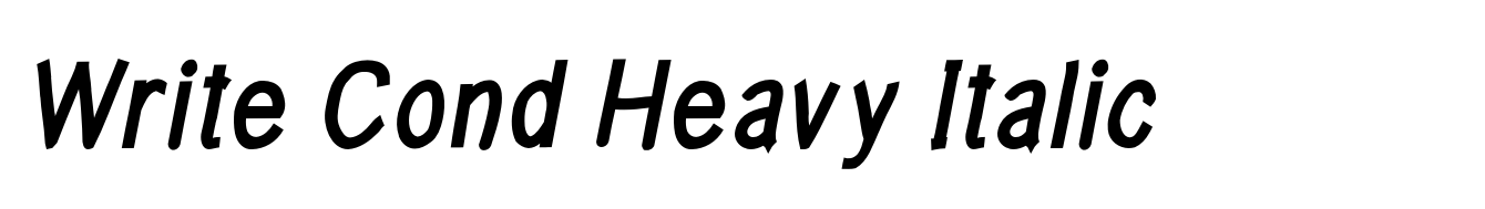 Write Cond Heavy Italic
